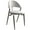 White, variant on LeisureMod Upholstered Leather Modern Dining Chair with Metal Legs Open Back Cozy Accent Chair, Contemporary Armless Side Chair for Dining, Living Room, Kitchen Venice Series in Dark Brown