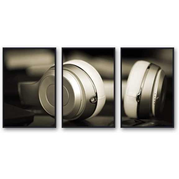 IDEA4WALL Framed Canvas Wall Art for Living Room, Bedroom Microphone Canvas Prints for Modern Home Decoration Ready to Hang