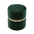 thumbnail image 2 of TOV Furniture Yamma Modern Velvet Upholstered Round Footstool Ottoman, 13.7", Green, 2 of 5