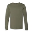 thumbnail image 3 of Bella + Canvas - Jersey Long Sleeve Tee | Men Must Haves,100% Ring-Spun Cotton, Military Green, Pack of 6 - L Size, 3 of 5