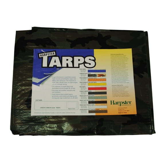 10 Ft. x 10 Ft. Green Camouflage 2.9 Oz. Tarp 5 Mil