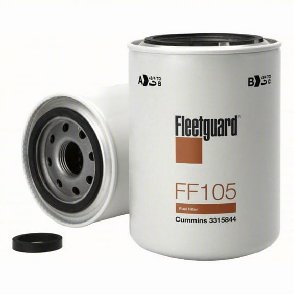 Genuine Cummins Fleetguard FF105 Fuel Filter Spin On Pack of 2