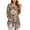 Brown Paisley, variant on 3/4 Length Sleeve Women's Tunics Tops Plus Size Dressy Casual Tops Trendy Brown Paisley 2XL