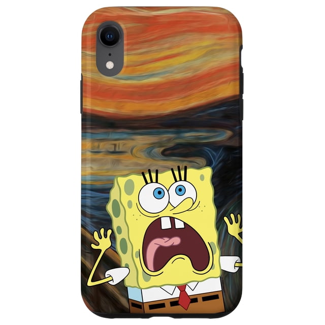 Funda de teléfono SPONGEBOB SQUAREPANTS Scream Painting para iPhone XR