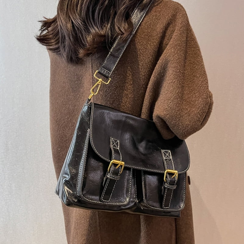 Classic trendy fashion women's bag, versatile multi-pocket mouth