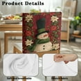 thumbnail image 7 of Xoenoiee Christmas Flower Snowman Print Chair Covers for Dining Room, Non-Slip Chairs Back Cover Removable Kitchen Chair Slipcovers Seat Protector for Party Christmas Decor, 1 Pack, 7 of 7