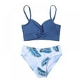 thumbnail image 3 of BESLY Child Girls' Bikini 2-Piece Swimsuit Beach Sport Bathing Suit Set, 3 of 5