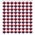 thumbnail image 3 of Ambesonne Americana Shower Curtain, Red Half Triangles, 69"Wx75"L, Red Dark Blue and White, 3 of 3
