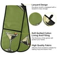 thumbnail image 2 of Yayeee Double Oven Mitt Kitchen Heat Resistant Baking 35" x7" Quilted Glove, Light Black Martini, 2 of 6