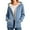 A-Blue32, variant on Bibifish Womens Coats Solid Color Thick Fleece Lined Hooded Coats With Pockets Winter Warm Lined Jacket Cozy Soft Outerwear For Cold Weather