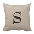 thumbnail image 1 of Funda de Almohada ABPHQTO Monogram Lino Arpillera Rústico Chic 50x50 cm, 1 of 1