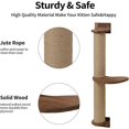 thumbnail image 4 of Solid Walnut Wood Cat Cat Tree Wall Furniture, 4 of 5