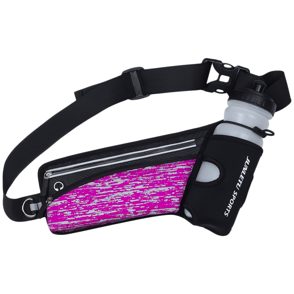 Reflective Running Belt Outdoor Sports Hydration Waist Pack with Water