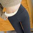 thumbnail image 2 of 2026 Womens Clothing under $5 asdoklhq Womens Plus Size Tops Women Solid Warm Tight Thick Plush Wool Waist Pants Trousers Leggings, 2 of 7