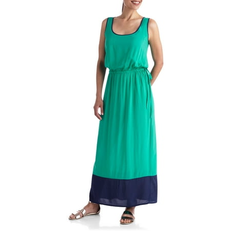In The Mix Women's Plus-Size Maxi Dress with Ties at Waist