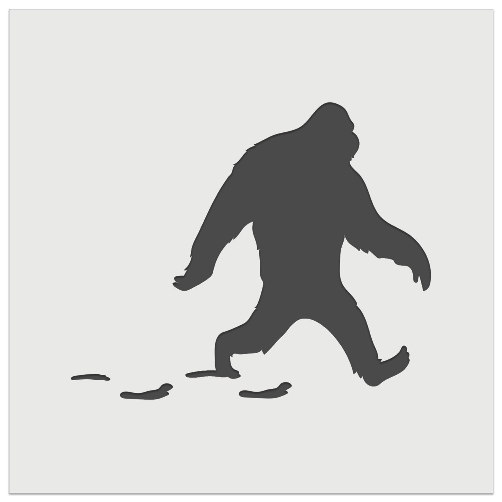 Bigfoot Sasquatch Walking with Footprint Trail DIY Cookie Wall Craft