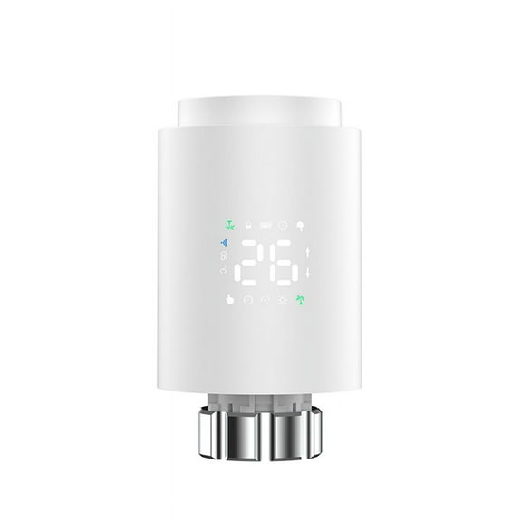 Tuya Smart ZigBee Radiator Actuator TRV Programmable Thermostatic Radiator Valve App Remote White