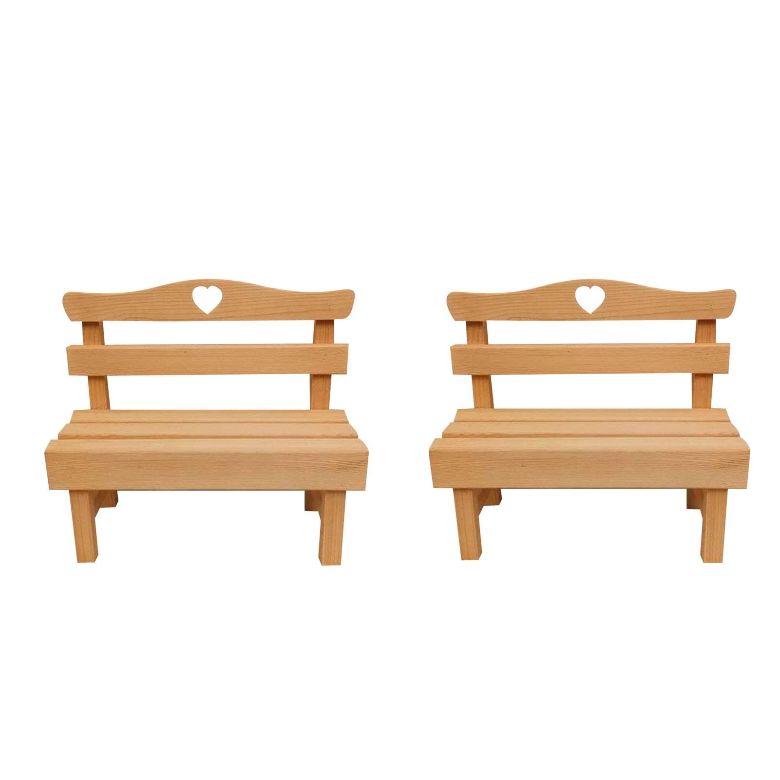Dollhouse Miniatures Furniture Wooden Garden Outdoor Seat Bench Accessories _A 