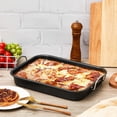 thumbnail image 5 of 2 Pack Detroit Style Pizza Pan 10 x 14 x 2.2 Inch with Handle Hard Rectangular Deep Pizzas Pans Non Stick Sicilian Style Pizza Pan Dish Pre Seasoned Bakeware Kitchenware, 5 of 6