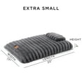 thumbnail image 5 of TOWN & COUNTRY LUXE CuddleTown Ribbed Bubble Stripe Pillow Crate Mat Pet Bed, Machine Washable Cover, Soft & Calming, Non-Slip Bottom, Dark Grey, Extra Small 23"x17"x3", 5 of 7