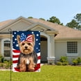 thumbnail image 2 of AMHNF Yorkie Dog American Flag Garden Flag For Home Outdoor Garden Yard Decor 12x18 inch, 2 of 5