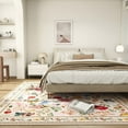 thumbnail image 6 of bedroom rug Machine washable 5x7 Area Rugs Washble Rug Stain Resistant Anti Slip Backing Rugs for Livingroom entryway Vintage Home Decor Area Rug Father's Day Easter Easter Gifts Rugs, 6 of 9