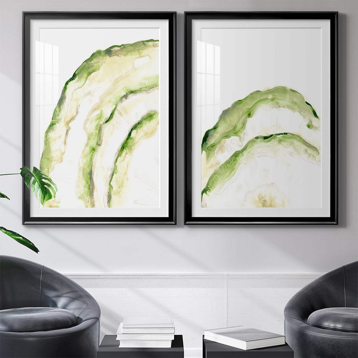 Wexford Home Lichen Halo I Premium Framed Print, 26.5" x 36.5" - Ready to Hang, Black (Set of 2)