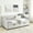 Beige, variant on Twin Daybed with Waved Arms and Pull - out Drawers / Provide Comfort and Store Pillows