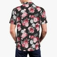 thumbnail image 5 of Rocae Rose Flowers for Men's Short Sleeve Polo Shirt, Quick Drying Performance Moisture Wicking Sports Men's Golf Shirt, 5 of 9