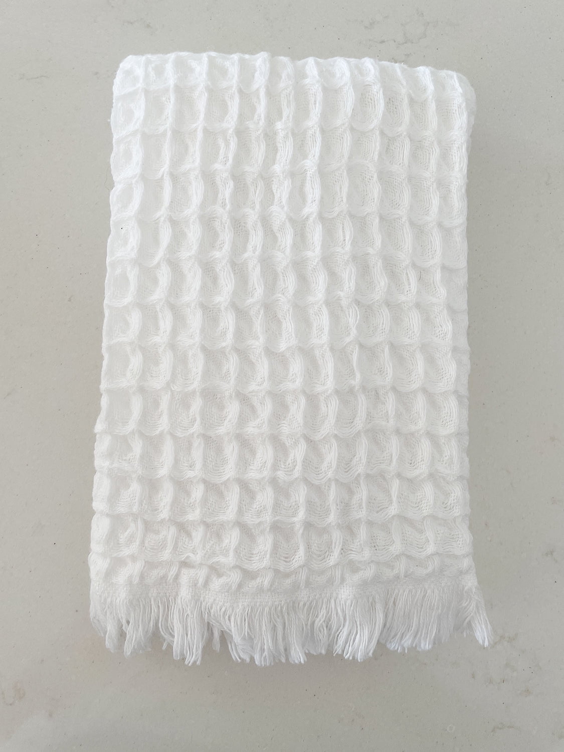 Turkish Cotton Waffle Hand Towel - Set of 2 Deep Blue