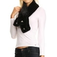 thumbnail image 4 of Sakkas Colette Faux Mink Warm Winter Soft Luxurious KeyHole Scarf - 1787-black - One Size Regular, 4 of 5