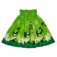 thumbnail image 2 of Hawaiian Pa'u Hula Dancer Dress Skirts Hawaii Hula Girls Green For Women, 2 of 4