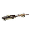 thumbnail image 1 of 1984 Chevy El Camino Conquista & Utility Trailer, Maroon Burgundy- Greenlight 32240B 1/64 scale Diecast Car, 1 of 4