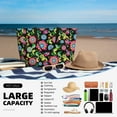 thumbnail image 5 of Wukai Vector Mexican Otomi Style Bright Print Zipper Bag,large Beach Tote Bag,Waterproof Sandproof Bag,Grocery and Picnic Tote Travel Bag, 5 of 5