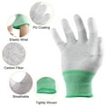 thumbnail image 4 of Uxcell 6Pairs ESD Anti Static Gloves 20cm Thickened PU Coated High Resistance Carbon Fiber Computer Gloves(Medium),Green, 4 of 5