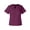 Dark Purple_011, variant on Domuza Scrubs for Women Solid Color Nursing Tops V-Neck Short Sleeve Wrinkle-Free Workwear with Pockets Army Green S