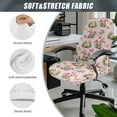 thumbnail image 5 of Xixirimido Rabbit Butterfly Tulip Easter Egg Print Office Chair Covers, Stretch Computer Chair Cover, Universal Boss Chair Covers Rotating Chair High Back Chair Slipcover for Home Office, Large, 5 of 6
