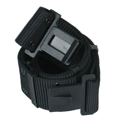 GI Style Pistol Belt, Quick Release, Black, Size Medium,