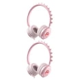 thumbnail image 4 of Matsuzay Auriculares con cable Control de volumen Auriculares para niños con micrófono Diadema ajustable Accesorios para auriculares Niñas Niños Rosa 2piezas, 4 of 6