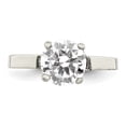 thumbnail image 2 of 925 Sterling Silver Solid Cubic Zirconia Ring Size 8 2mm Wide Ring for Women, 2 of 5