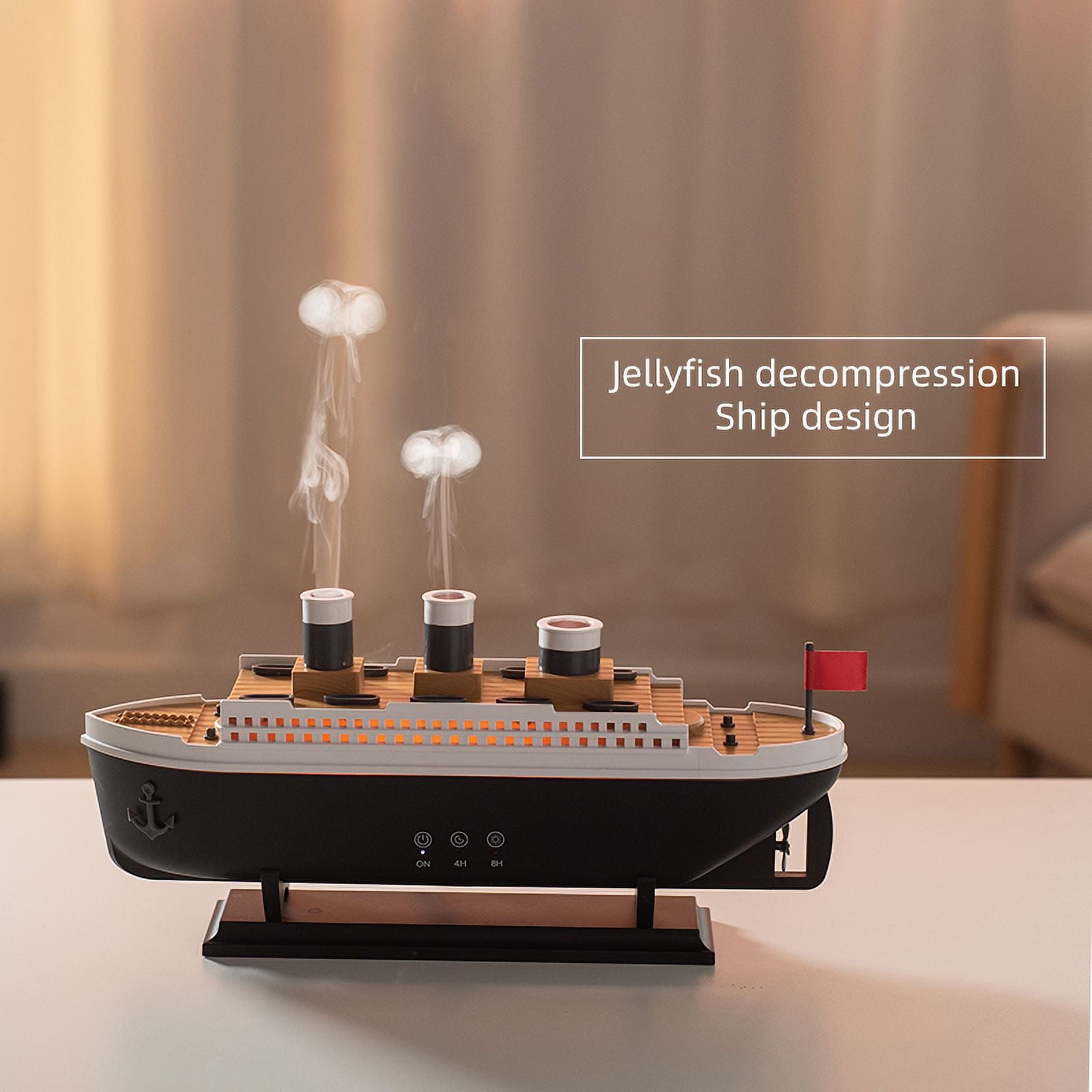 Eclytyku Jellyfish Aromatherapy Diffuser – Ultrasonic Cool Mist Humidifier with LED Lights, 250mL Water Tank, 15-30mL/h Mist Output, Home & Office Relaxation