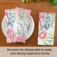 thumbnail image 6 of Dreamtimes Set of 4 Pink Flamingo Flowers Satin Napkin Square 20 Inches Table Napkins Soft Smooth Decorative Napkins for Wedding Banquet Party Decoration, 6 of 6
