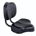 thumbnail image 4 of TFCFL Bike Saddle Seat + Backrest Bicycle Extra Wide Comfort Leather Cushion Soft Pad Black, 4 of 11
