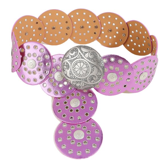 Yokua Stylish Women's Vintage Belt Wide Waist Band Sash Feature Rivet Decorations