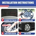 thumbnail image 6 of 1 Piece 15" Hubcaps Wheel Rims Cover Fit for 2016-2022 TOYOTA PRIUS;2017-2022 TOYOTA PRIUS PRIME;2020-2024 TOYOTA COROLLA HYBRID Snap On Compatible With Alloy Wheels(Silver Lacquer&Black Lacquer), 6 of 8