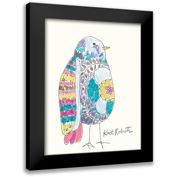 Roberts, Kait 12x14 Black Modern Framed Museum Art Print Titled - Janice the Bird
