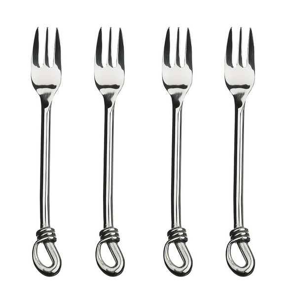 Twist Ensemble de 4 Fourchettes à Cocktail (Couverts Faits à la Main)