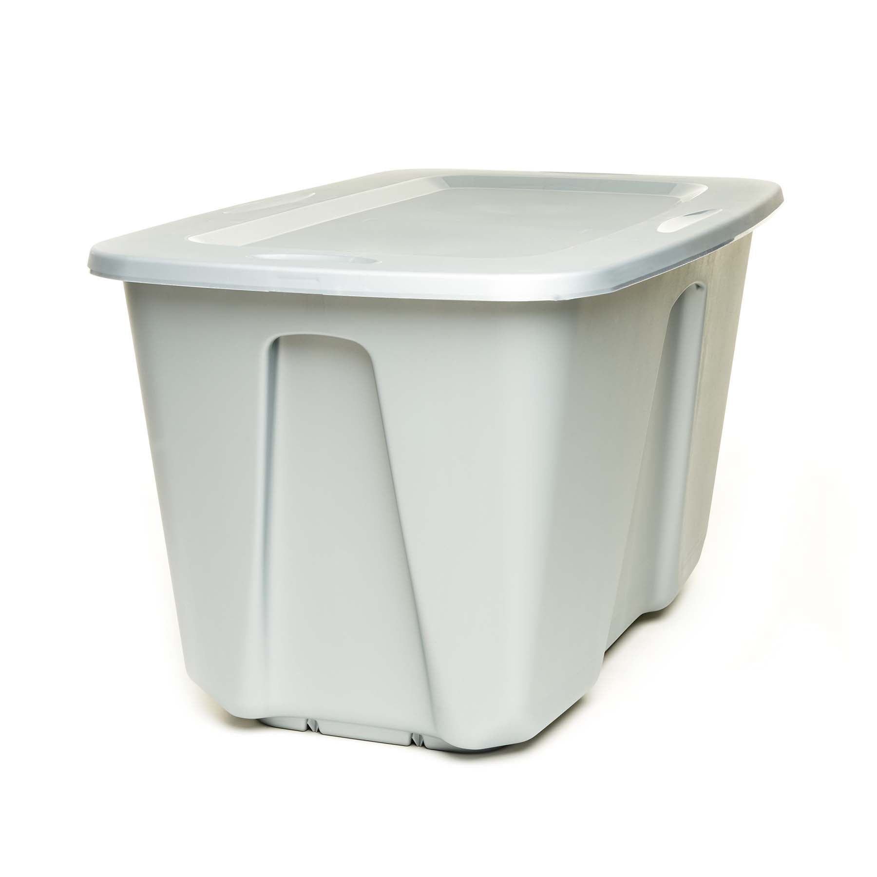 Homz 32 Gallon Storage Container Titanium Silver Set Of 6