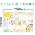thumbnail image 4 of Fondo personalizado para baby shower con diseño de sol, un pequeño rayo de sol, bohemio, arcoíris y nubes, decoración para fiesta de baby shower, pancarta, accesorios para estudio fotográfico (2,1 x, 4 of 7