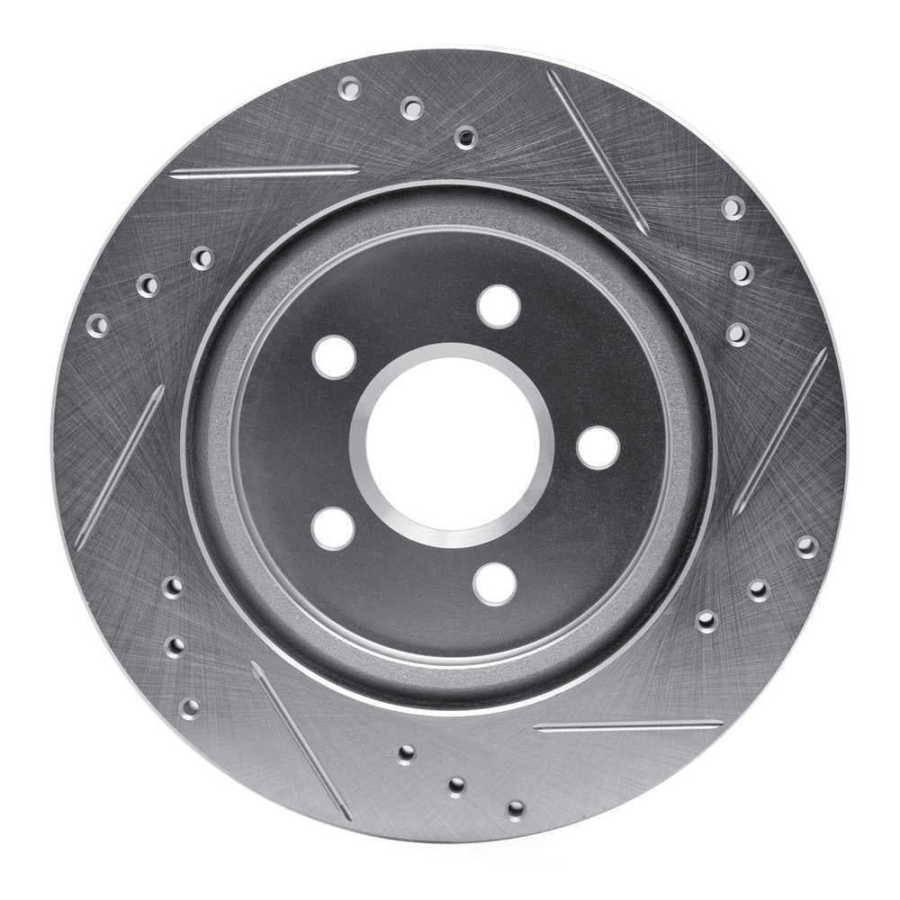Dynamic Friction Company 631-54046L DFC Brake Rotor - Drilled And Slotted - Silver